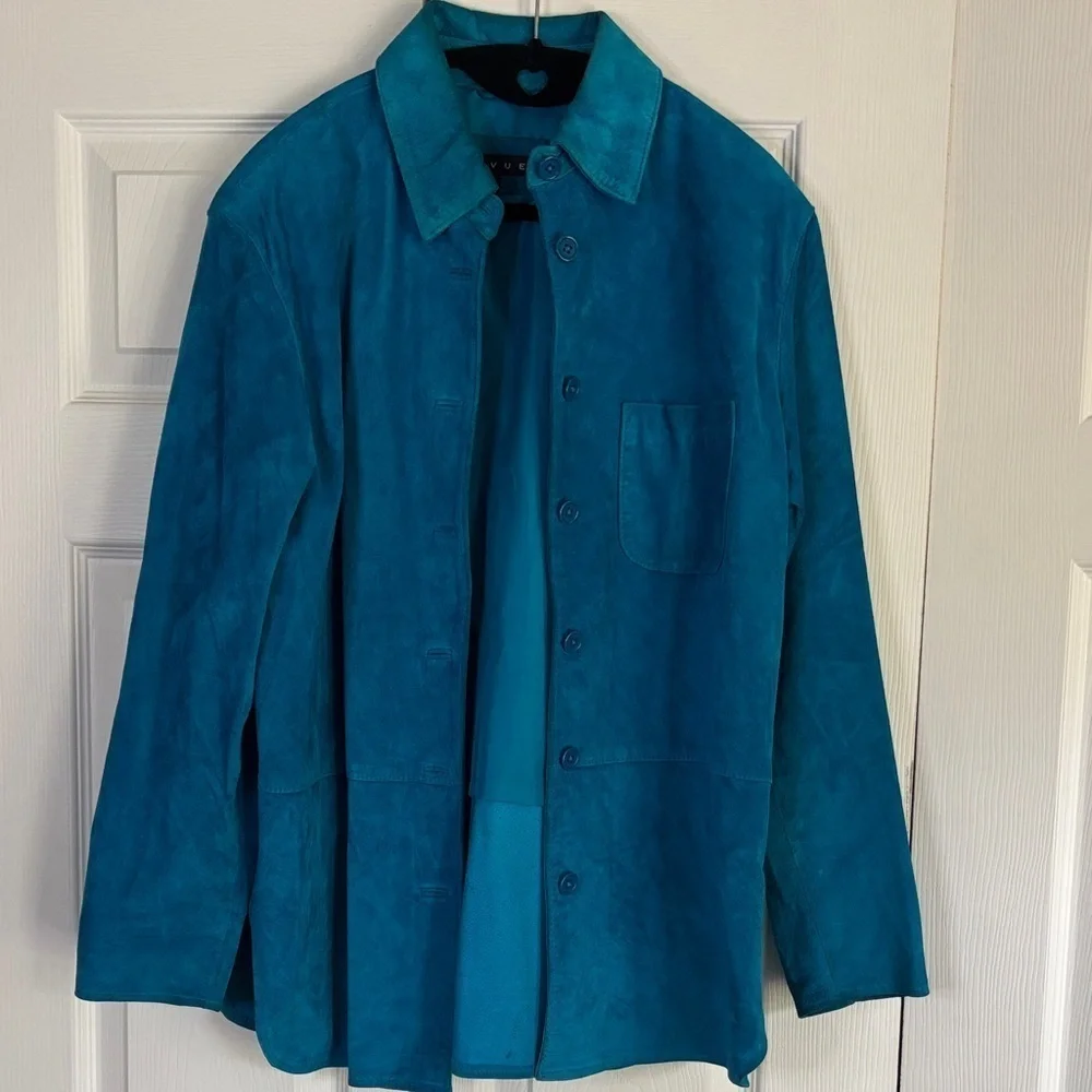 Men's Turquoise Suede Jacket